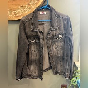 Buddy Love 💗 distressed black denim jacket